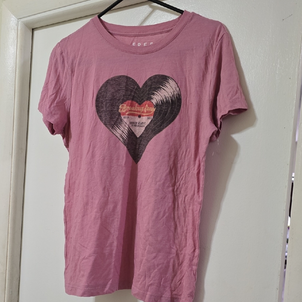 Free State Pink Graphic Tee Womans Size XL